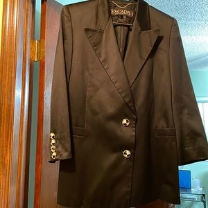 Escada by Margaretha Ley Black structured vintage blazer